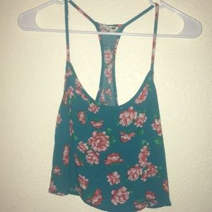 LA Hearts floral cropped tank top